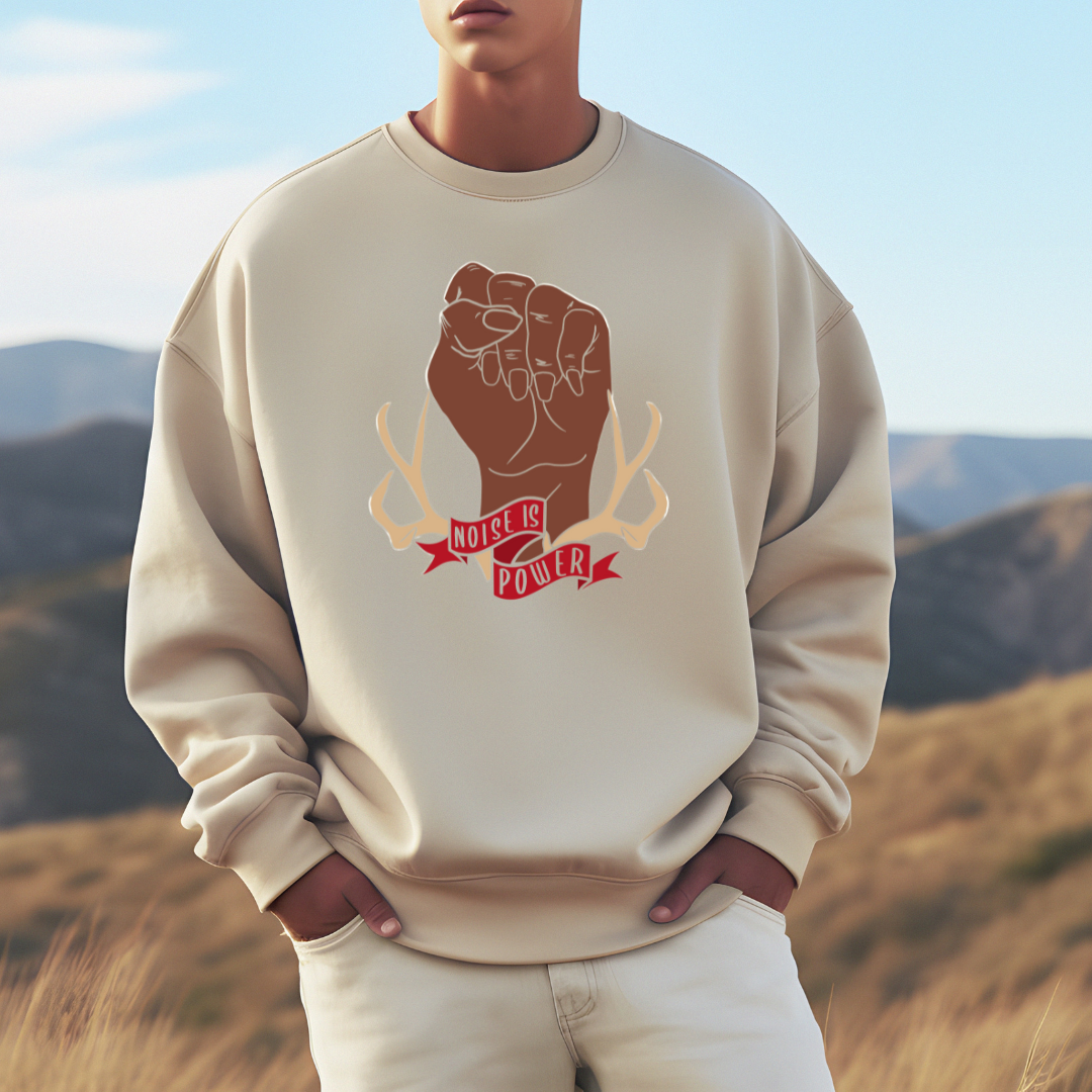 Unisex NOISE is Power Graphic Crewneck