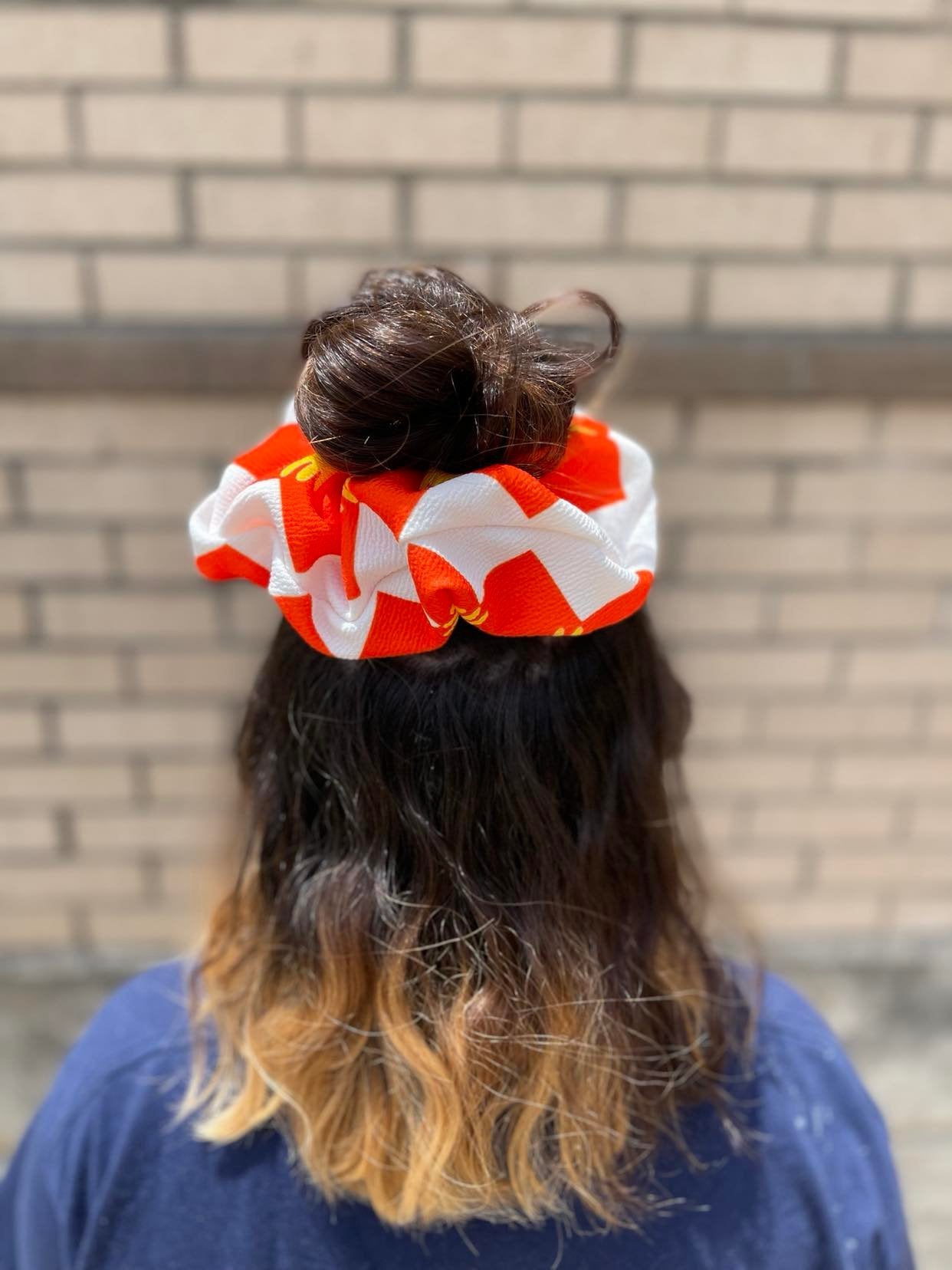 Friendship Ribbonwork Jumbo Scrunchie (Orange)