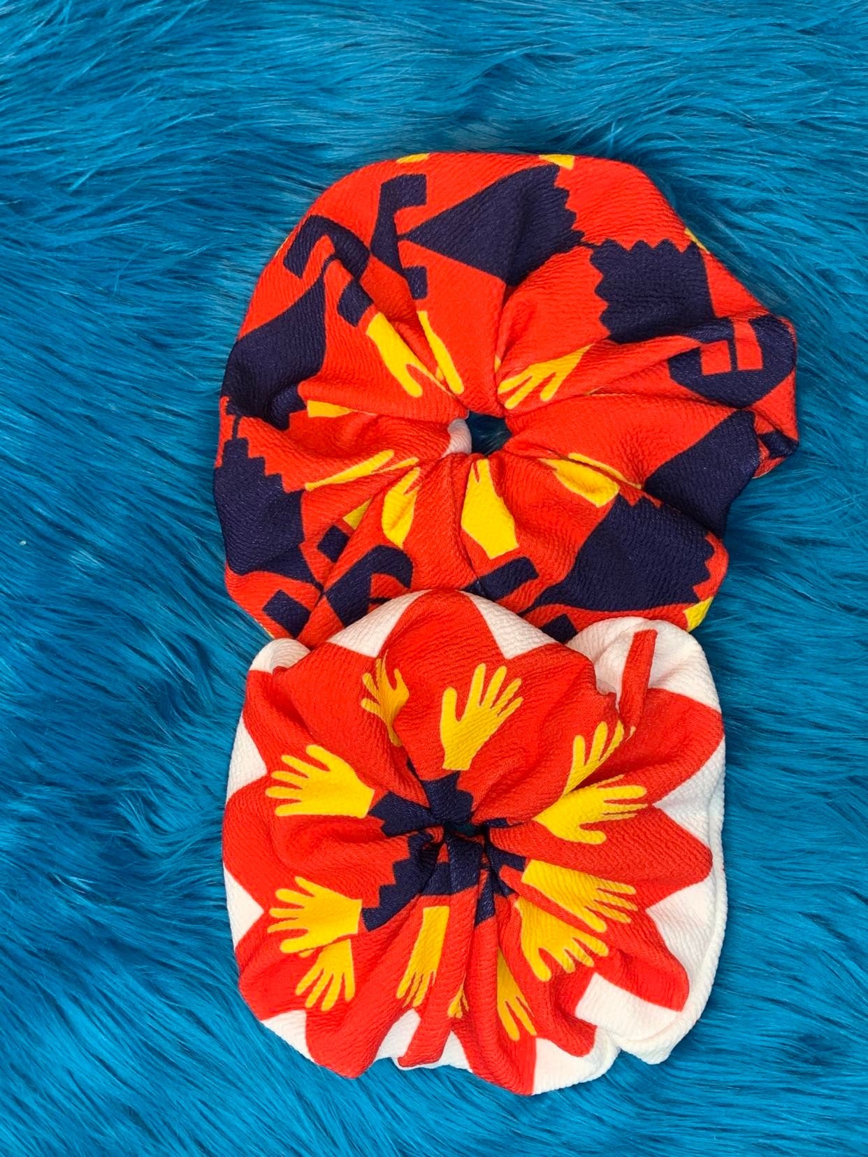 Friendship Ribbonwork Jumbo Scrunchie Red