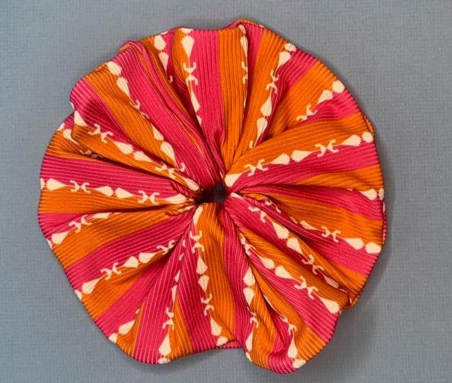 Pink Ribbon Work Scrunchie