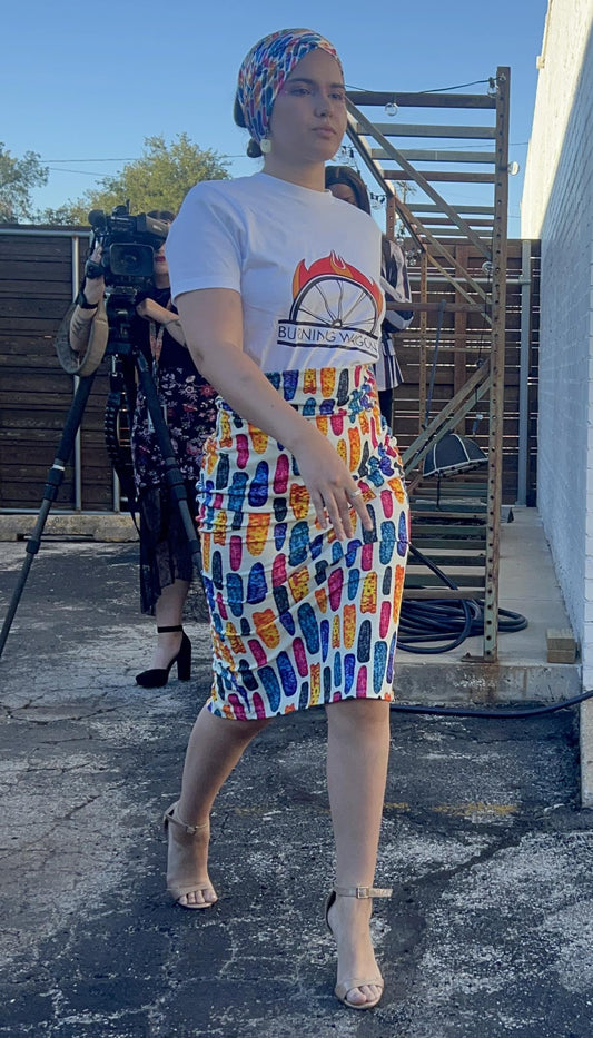 Mid-Calf, High-Waist Pencil Skirt DBP