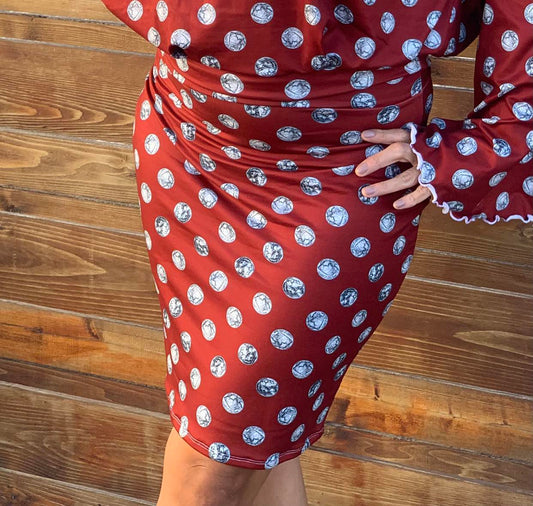 Above-the-Knee, Low-Waist Pencil Skirt DBP