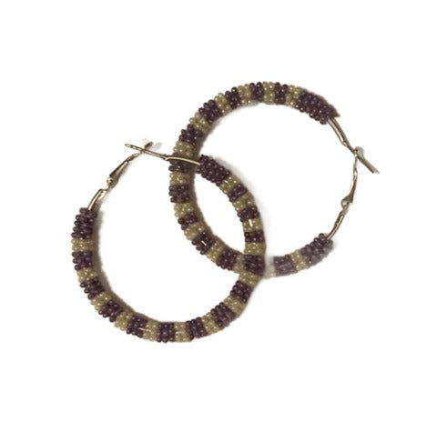 Beaded Hoops