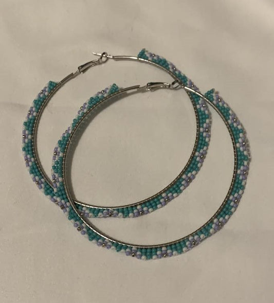 Beaded Hoops