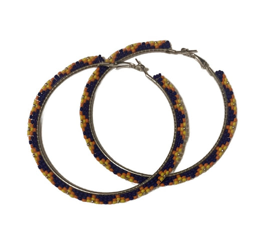 Beaded Hoops