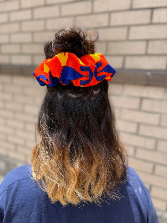 Friendship Ribbonwork Jumbo Scrunchie (Orange)