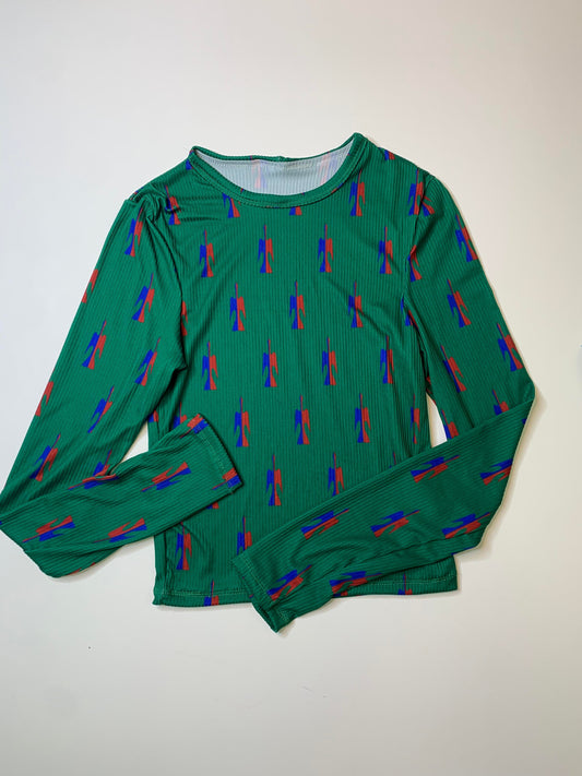 Long Sleeve Baby Crop Rib