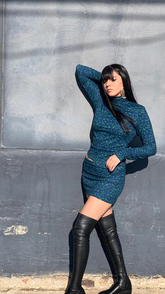 Rib Knit Turtle Neck